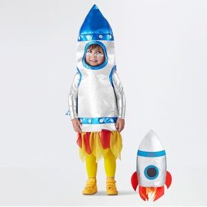 Pottery Barn Kids Silver and Blue Rocket Costume 3T